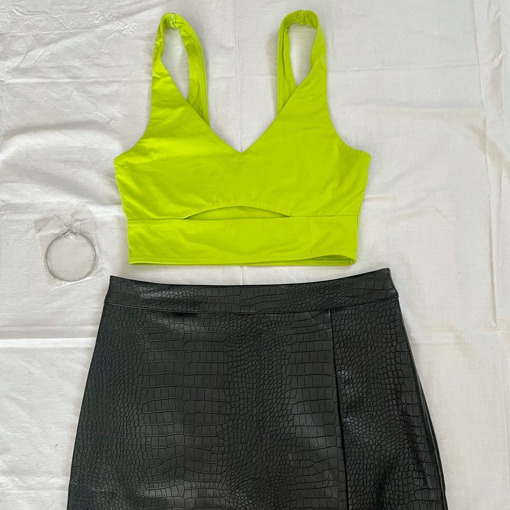 Neon Green Urban Outfitters Crop